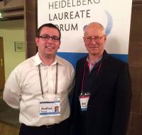 Matt Sinclair (left) with Turing Award winner and Heidelberg Forum laureate Robert Tarjan