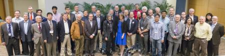 All speakers and alumni at the 50th Anniversary Celebration gathered for a group photo.