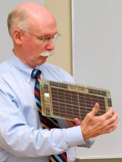 Fisher also showed how large magnetic core memory used to be in the computers he first learned to work with.