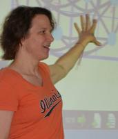 CS Lecturer Cinda Heeren provides some background information to the GEMS Camp participants.