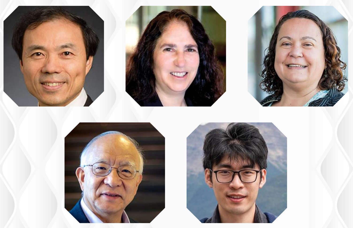 Top (from left): ChengXiang Zhai, Nancy M. Amato, and Dilek Hakkani-T&amp;amp;uuml;r; Bottom (from left): Jiawei Han and Jiaxuan You.